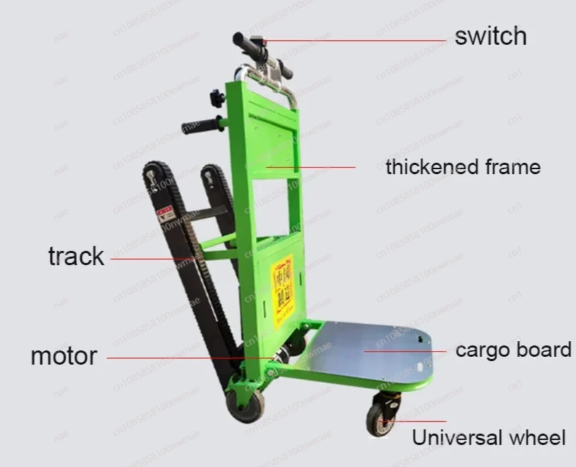 Load capacity 375 kg electric stair climbing cart, folding trolley