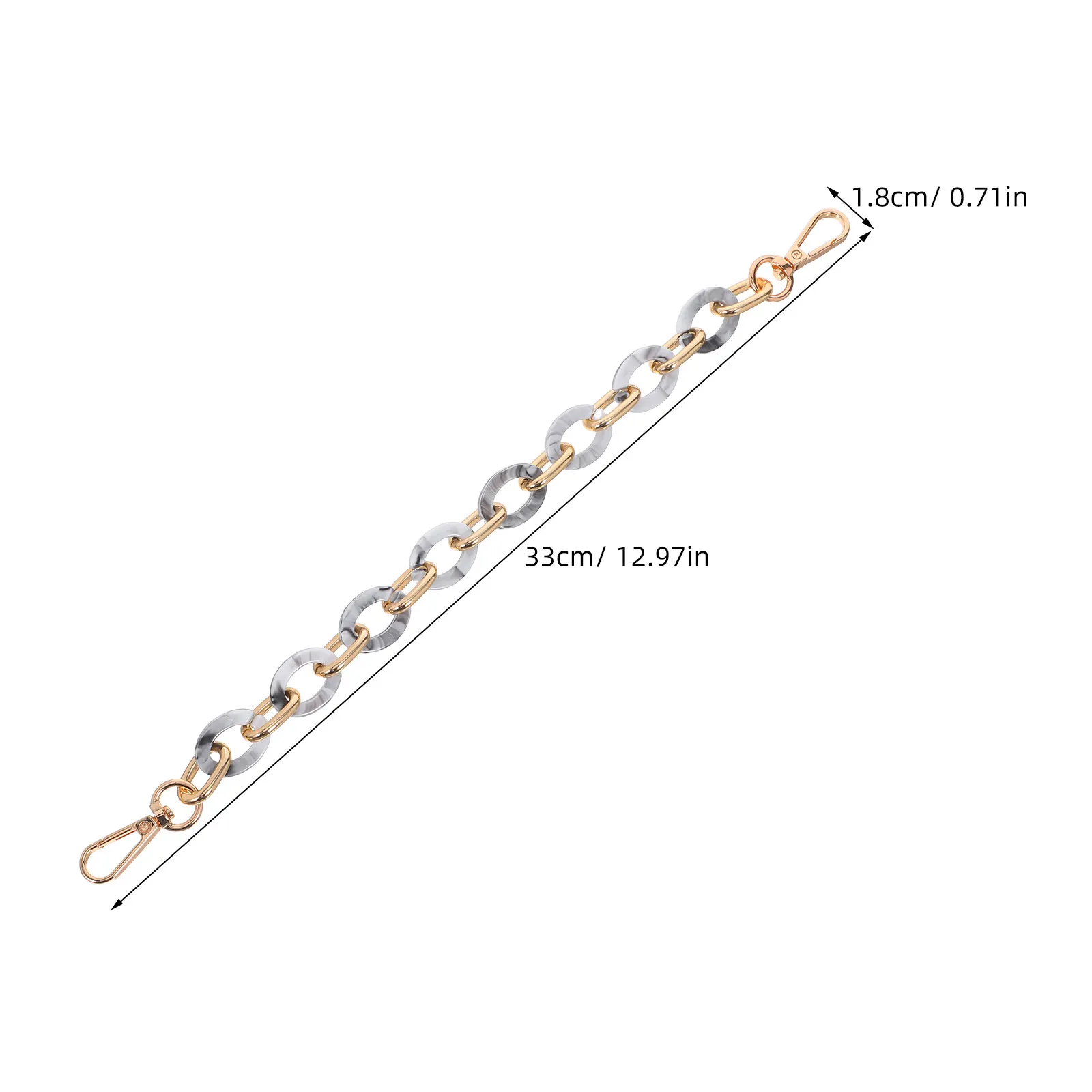 Purse Chain Handle Replacement Acrylic and Alloy Material Sleek Design Easy Install Secure Weight Support for Daily Party Use