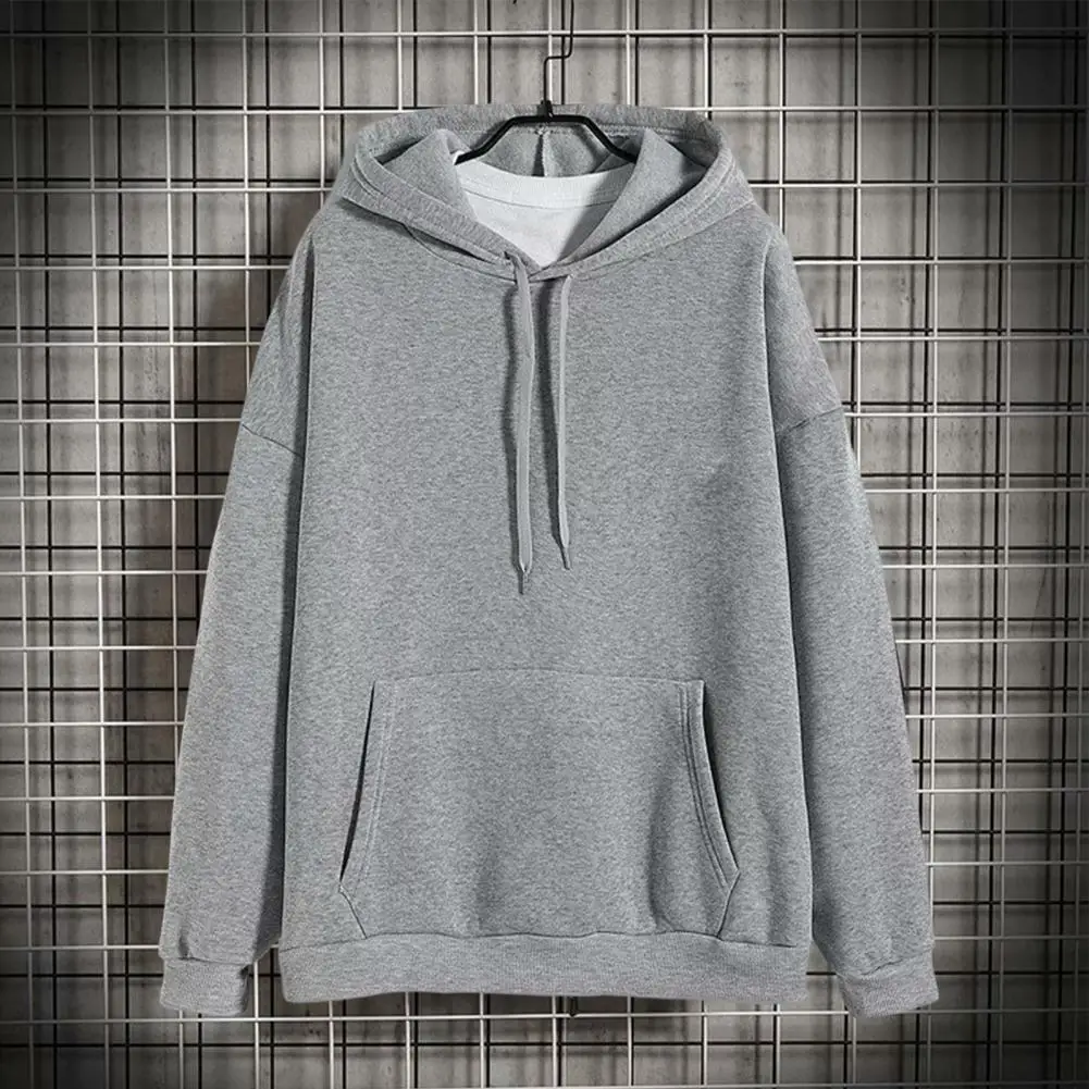 Men Hoodie Zipper Hoodies Autumn Winter Men's New Long Sleeve Hooded Sweatshirt Simple Style Plus Size Autumn Hoodie Male Outfit