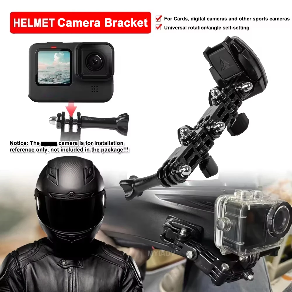 

Helmet Chin Camera Support Bracket Adjustable Motorcycle Sports Riding Recorder Mounting Holder For BMW For VOGE DS900 For Honda