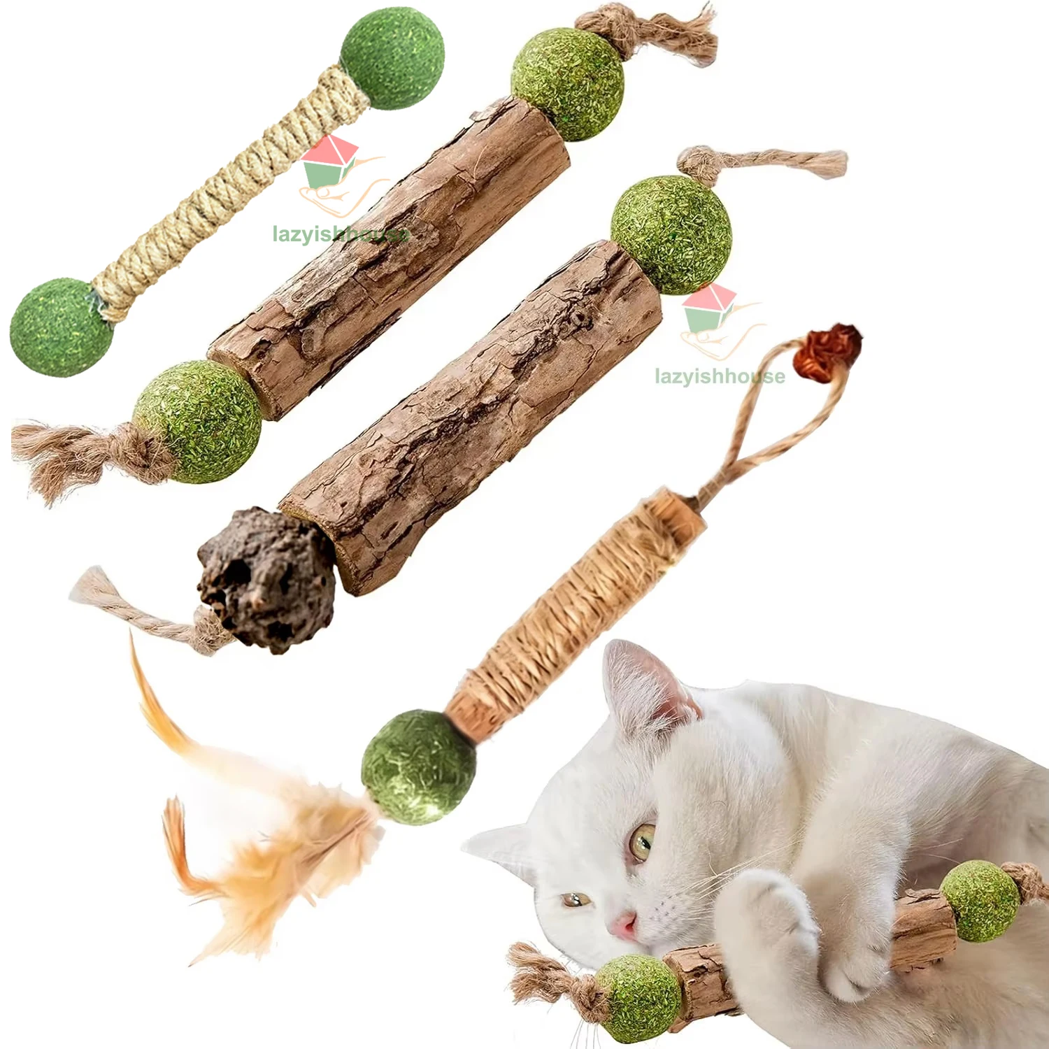 1pc Katze Reinigung Zähne Reine Natürliche Katzenminze Katze Molaren Zahnpasta Stick Silvervine Actinidia Obst Matatabi Katze Snack Stick