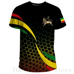 Summer New Tigre African Country Flag Men's Printed T-Shirt Top Casual Loose Short Sleeve T-Shirt 2022