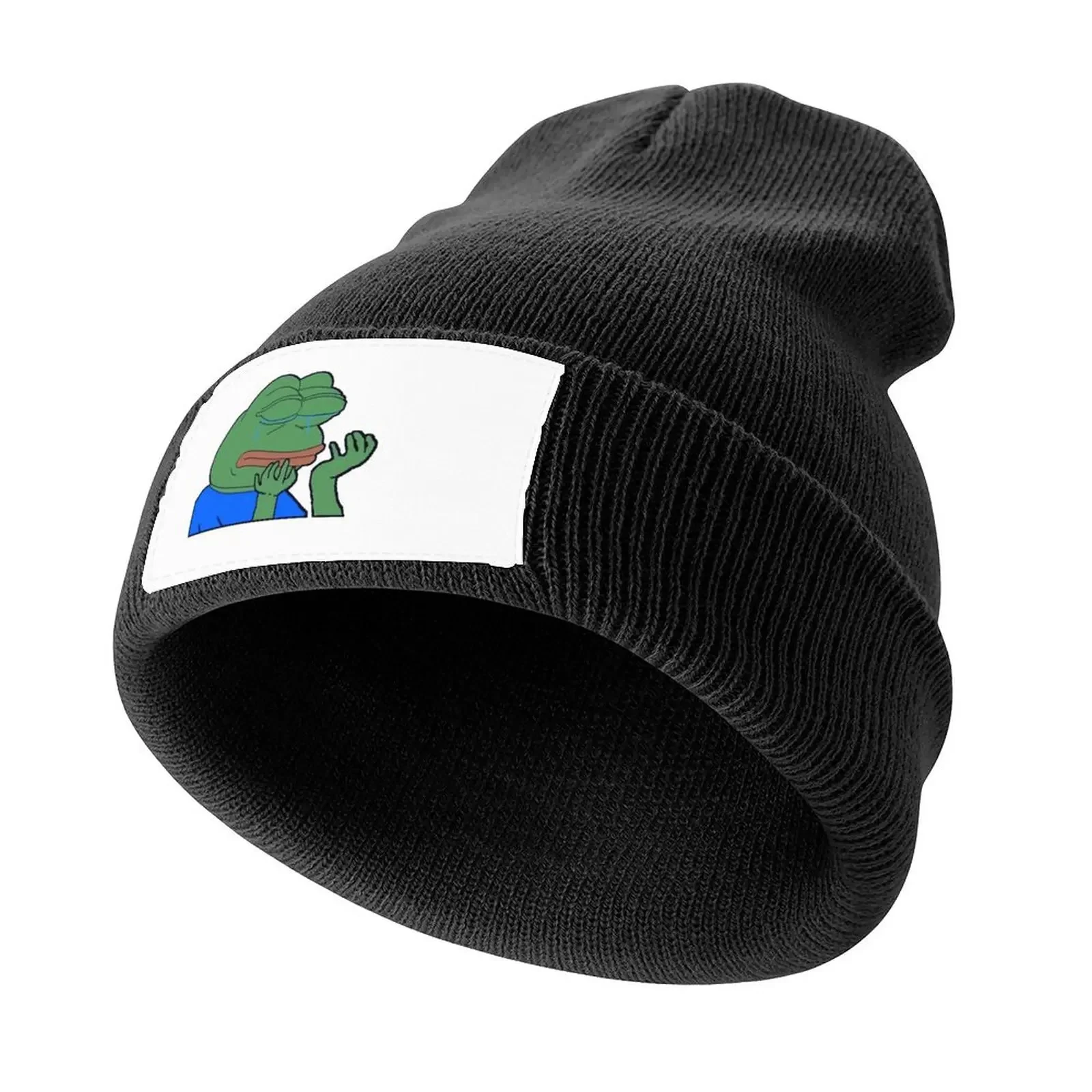 

Pepe Meme - Crying Knitted Cap Brand Man cap Horse Hat Women's Hats Men's