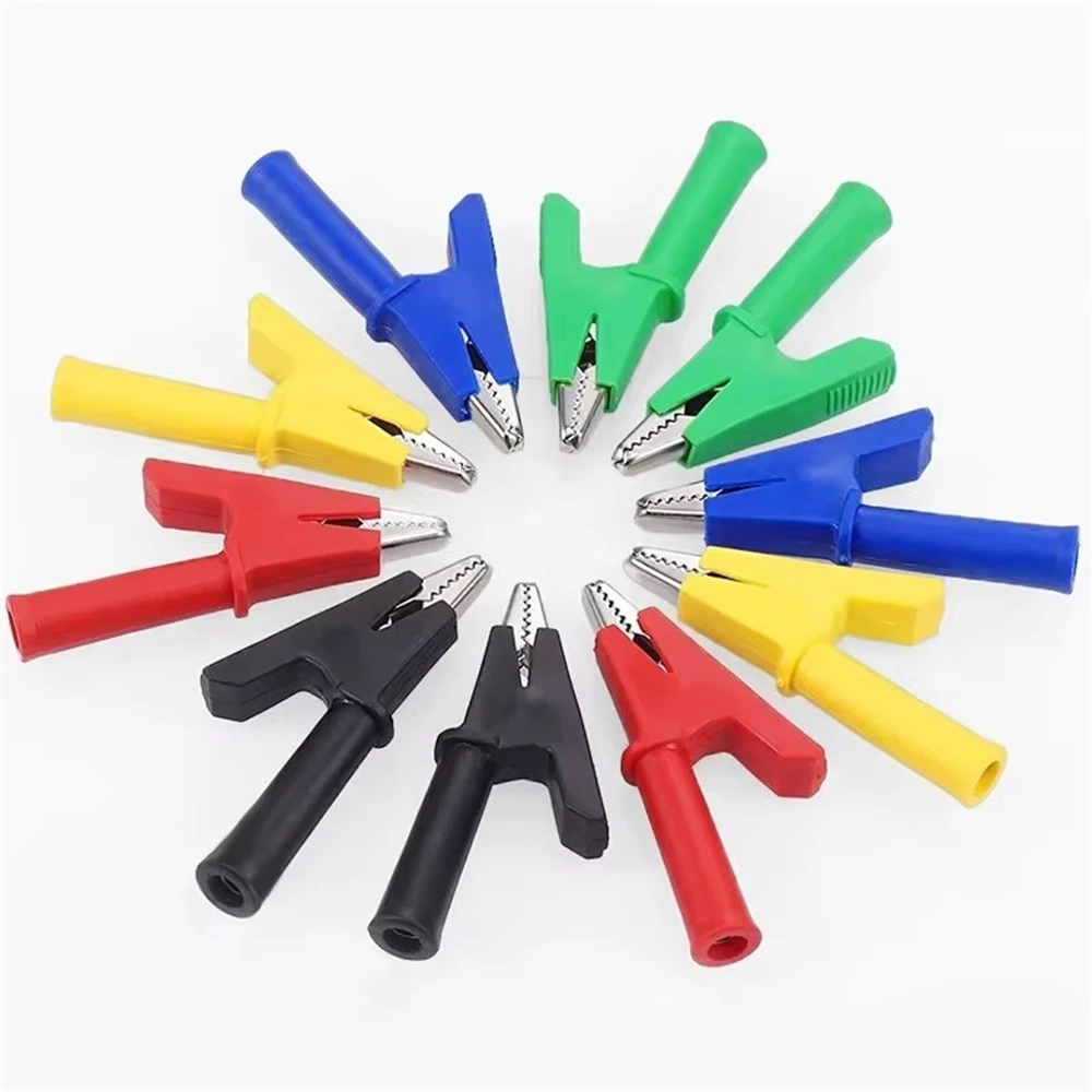 Cleqee P2002  380V 20A Crocodile Alligator Clips Jack Safety Test Folders Withstand Voltage for 4mm Banana Plug