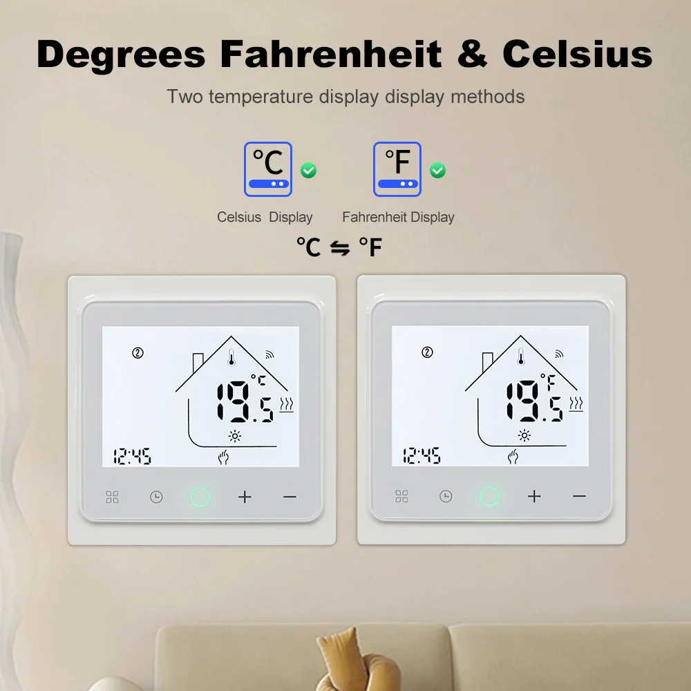 Smart Thermostat WiFi Temperature Controller for Water/Electric Warm Floor Heating Gas Boiler Works with Alexa Google Home Tuya