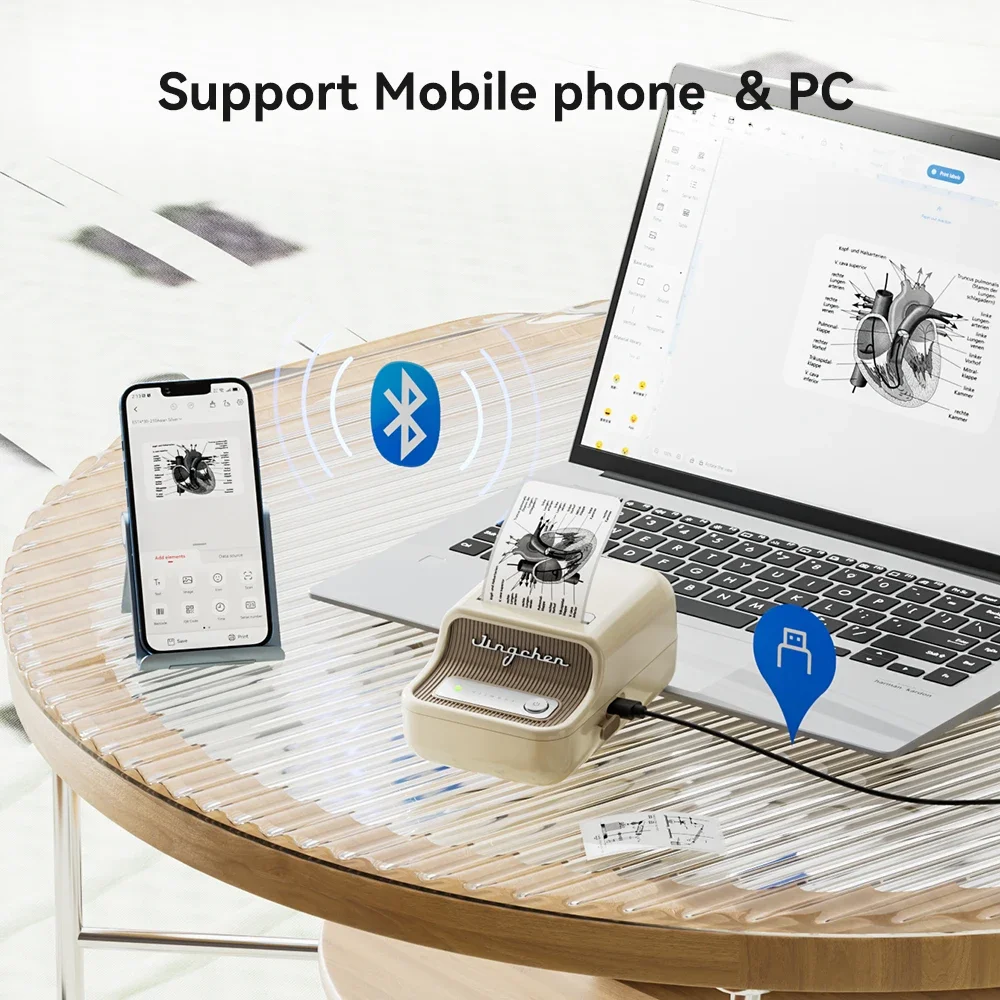 Niimbot B21 プロ写真プリンタミニサーマルプリンタ Bluetooth 20-50 ミリメートル写真粘着ステッカー家庭用/オフィス/ビジネス 300dpi