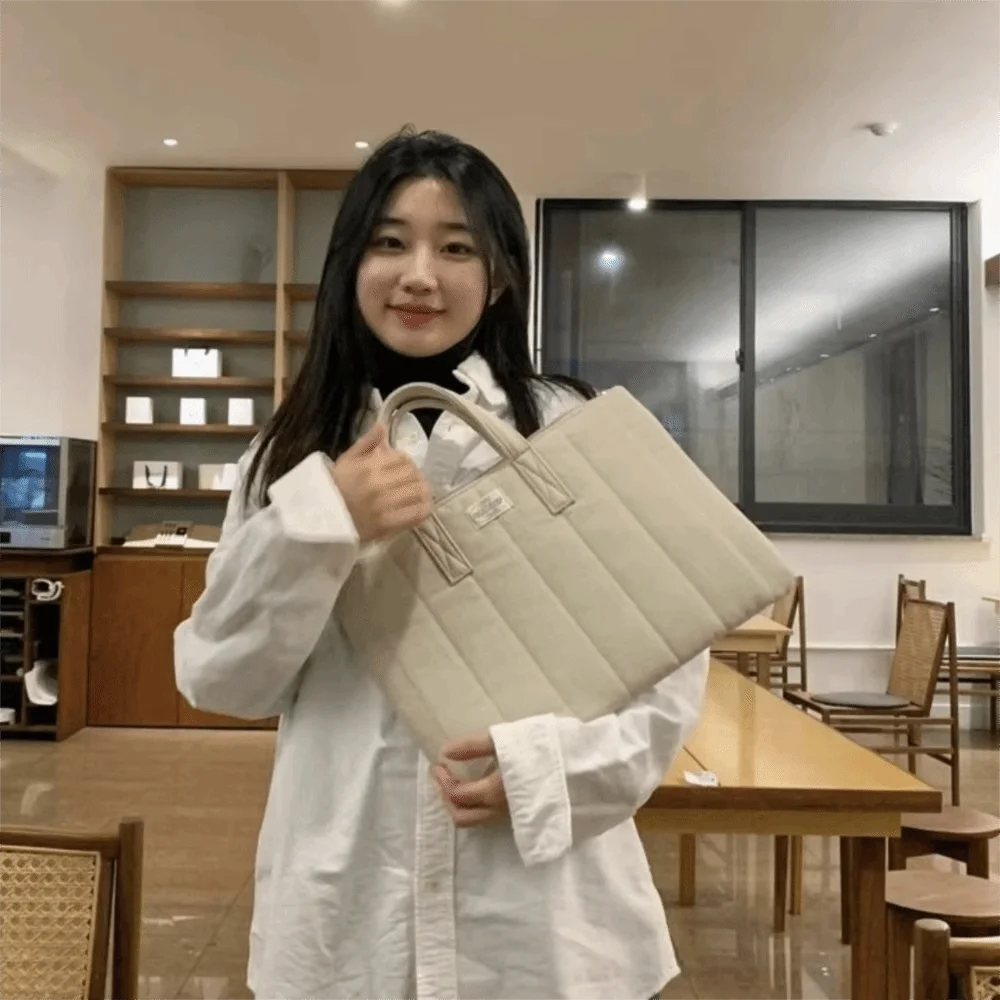 

Notebook Bag Shockproof Laptop Handbag Large Capacity Breathable Tablet Bag Solid Color 13/14inch Tablet Carrying Case School