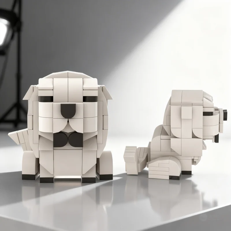132pcs MOC Bond Forger Spy X Family BrickHeadz Sitting Model Building Blocks Christmas Gift Toy Construction DIY Creative Art