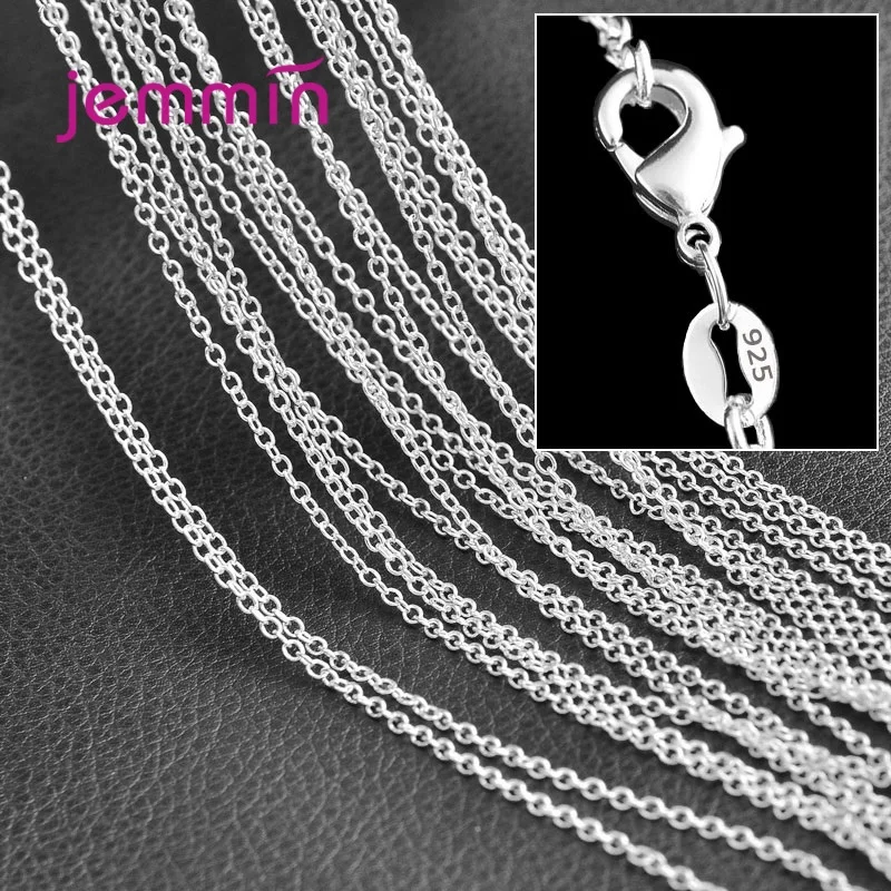 5 Teile/los Echte 925 Sterling Silber Halskette Kette Für Frauen Hochzeit Zubehör Hohe Qualität Feine Mehrere Modelle Option