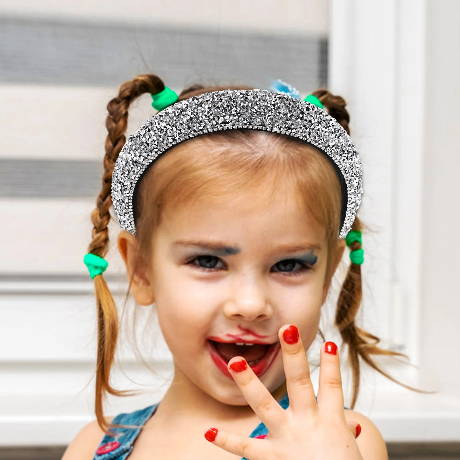 

Full Diamond Rhinestone Hairband Elegant Shiny Headband for Women Party Banquet Daily Wear Exquisite Compact