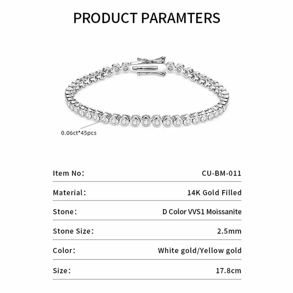 Thumbnail 2 - #31 Trending Moissanite Tennis Bracelets Right Now
