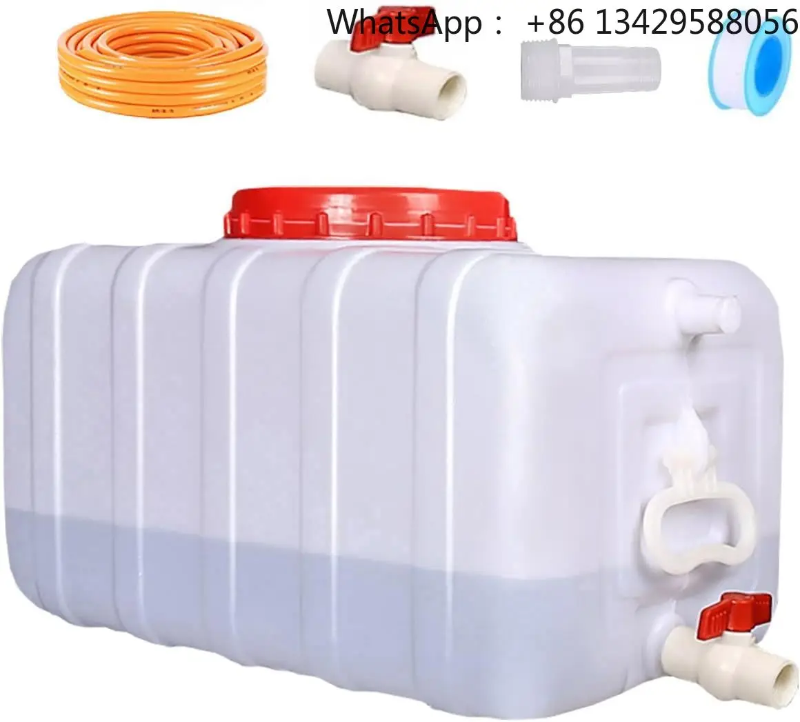 Portable Water Tank Water Storage Tank for Camping with Spigot Hose Plastic Water Container Storage Container for Emergency