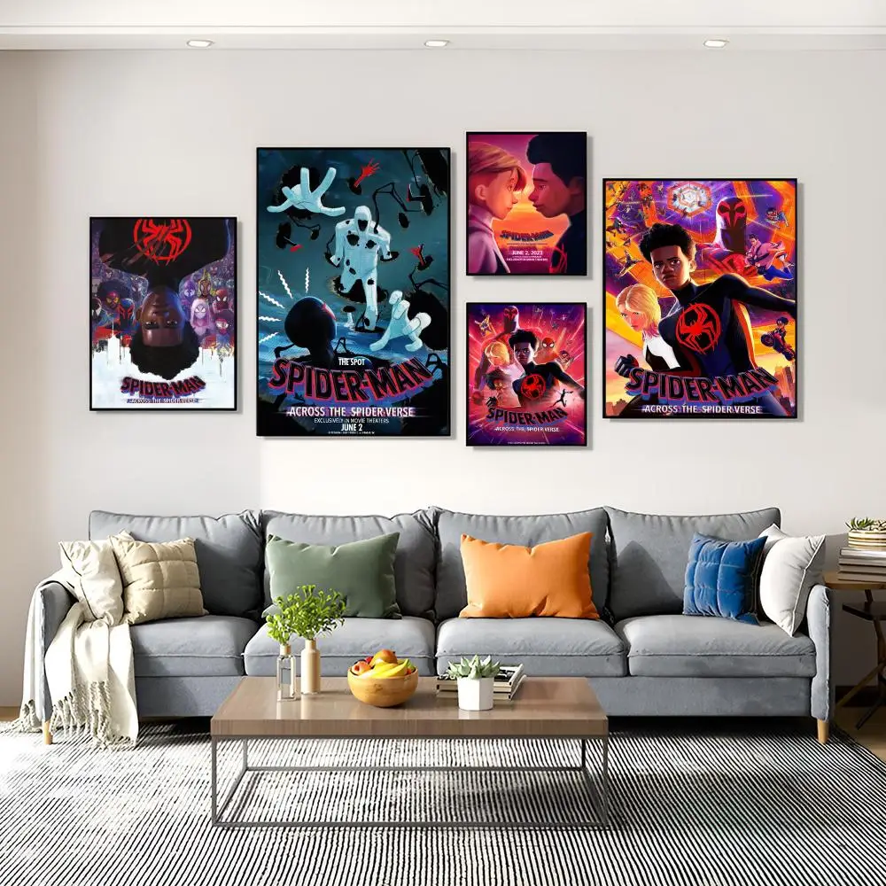 S-Spider Man Across The Verse Poster Paper Print Home Living Room Bedroom Entrance Bar Restaurant Cafe Art Painting Decoration