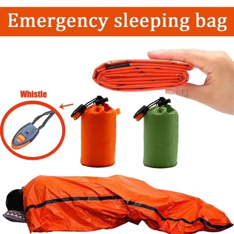 Emergency Sleeping Bag, Mylar Emergency Blanket, Waterproof Lightweight Survival Shelter Blanket