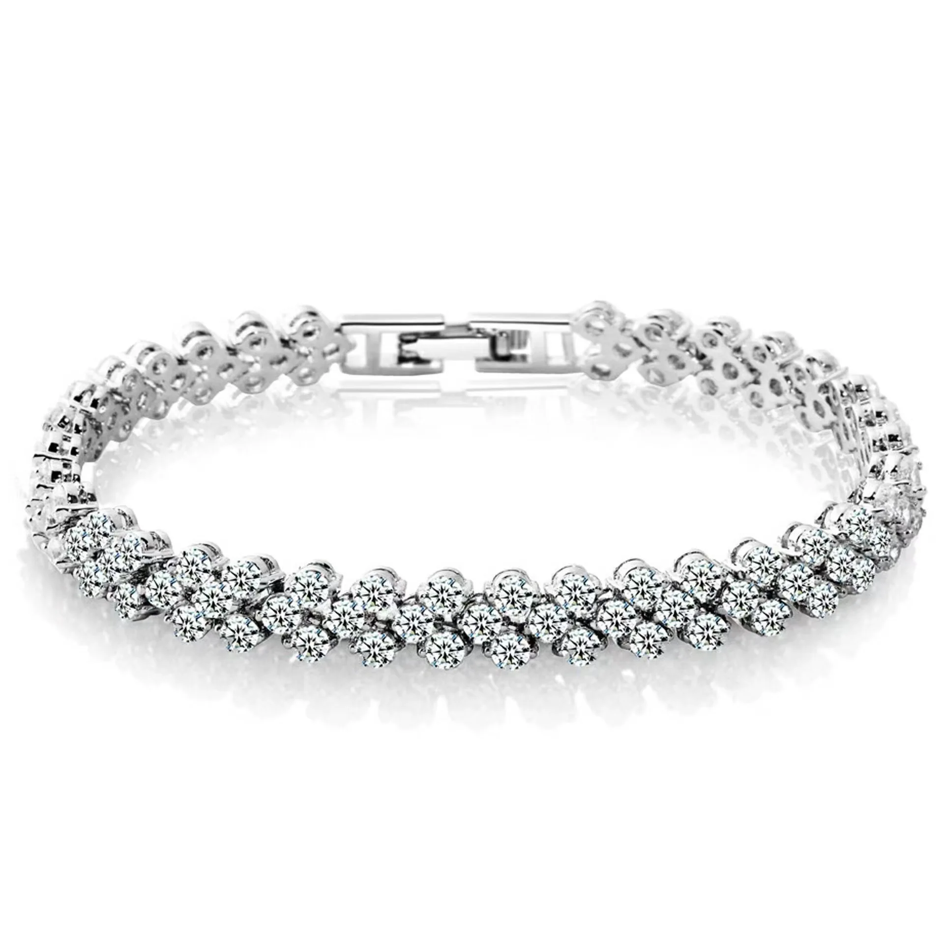 Fashionable Exquisite Luxurious And High-End Crystal Simple And Creative Love Bracelet Roman Bracelet