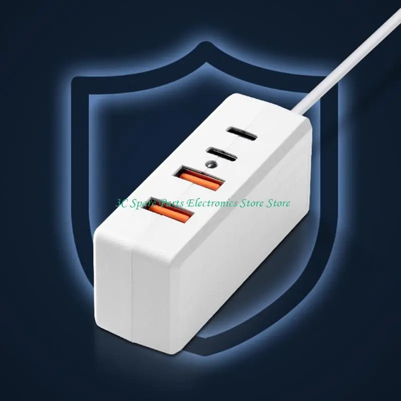 SZ 4-Port USB Type C Base For Electric Bike Motorcycle 12V To 100V Input