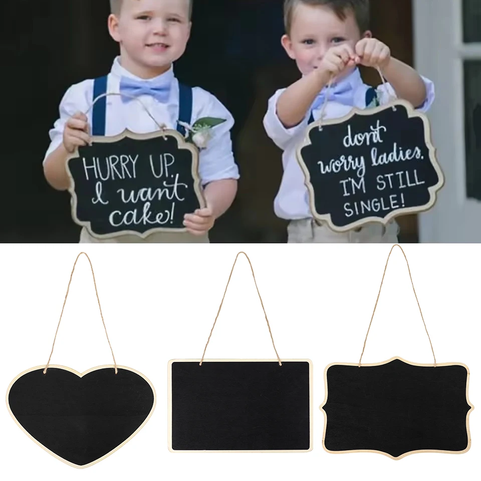 Wooden Wedding Blackboard Mr Mrs Bridal Shower Rustic Wedding Decoration Photobooth Birthday Party DIY Decor Sign Message Board