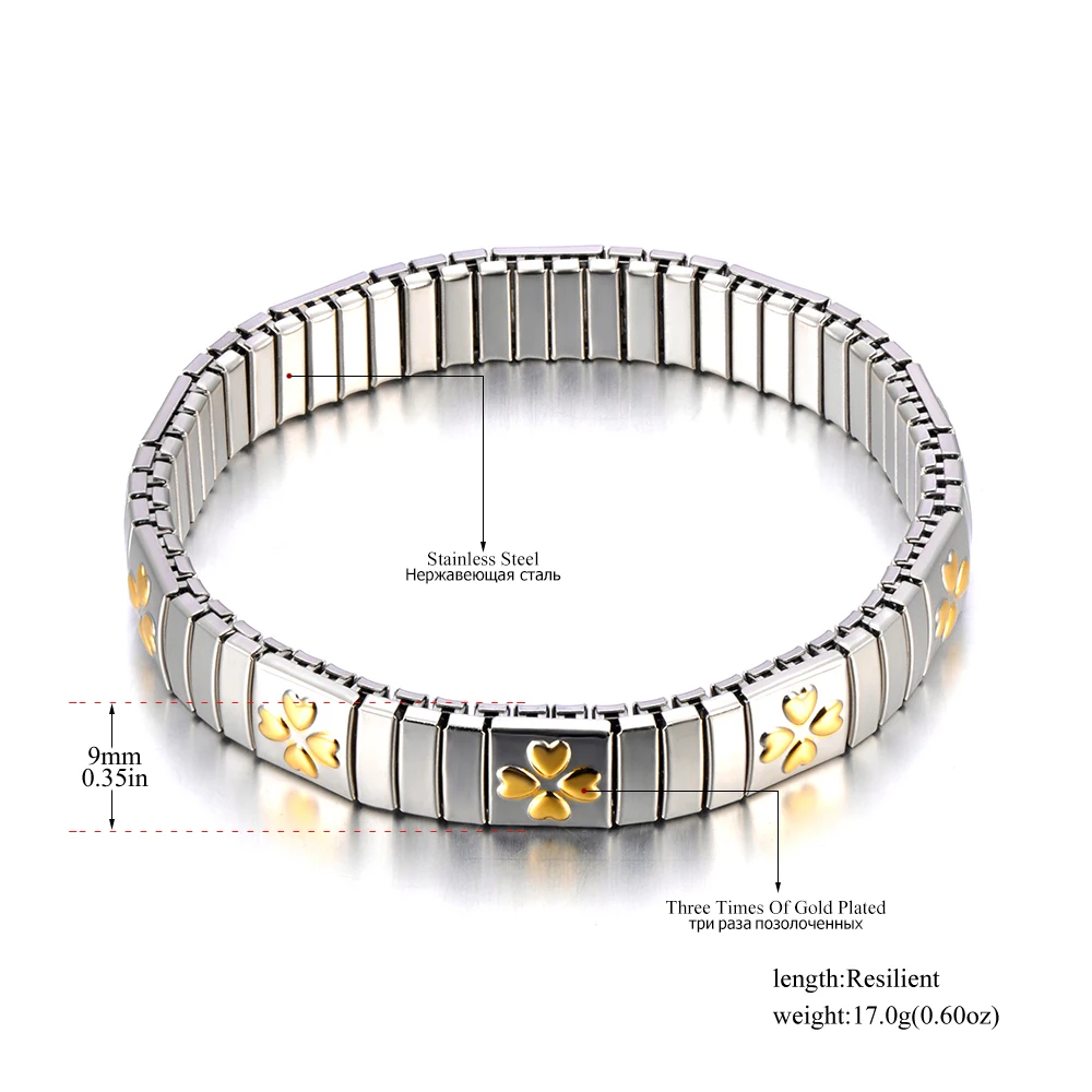 Lokaer 316L Edelstahl CZ Kristall Elastizität Kette Armbänder Für Frauen Echt Vergoldet Trendy Wasserdicht Schmuck B23138 – Detail 9