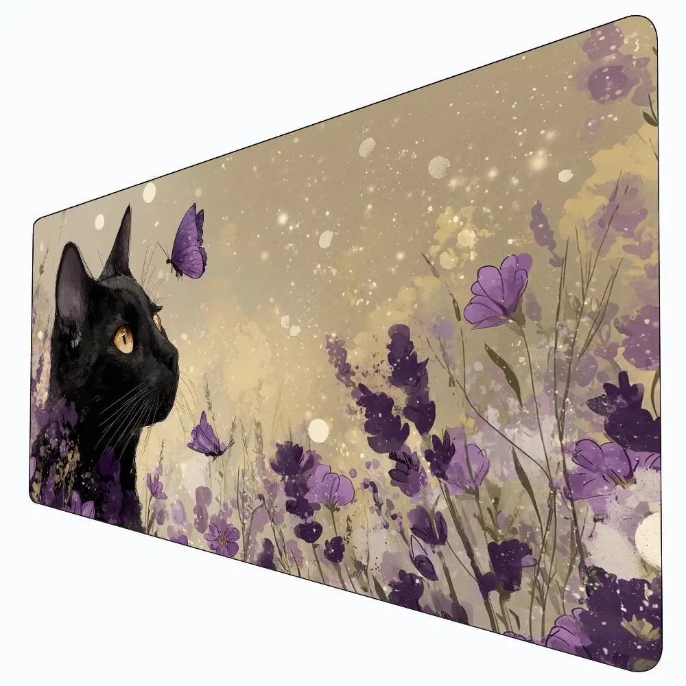 

Игровой коврик MTG с милым котом и бабочкой, нескользящий, прочный, 35x60 см, для командных игр Magic: The Gathering, настольных игр и TCG