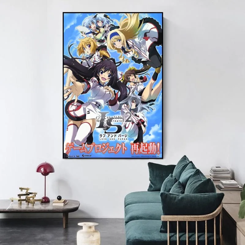 Infinite Stratos Cloth Satin Poster Home Decoration Wall Art Fabric Poster Print 20x30cm,27x40cm,30x45cm,40x60cm