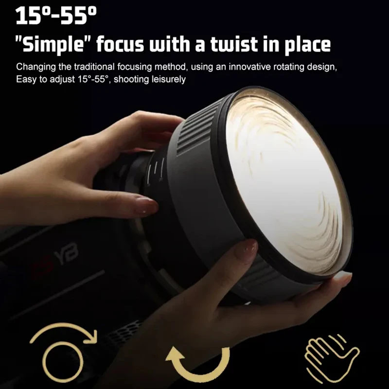 Fresnel Lens 15-55 Degree Adjustable Focus Adapter for Bowens Mount LED Studio Light, Photography Video Accessories - view 6