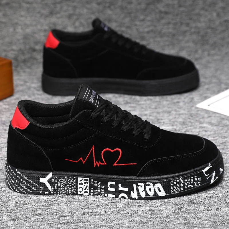 Breathable Mid-Top Sneakers , Heart & Music Graphic Design, Casual Streetwear Shoes for Couples, Valentine's Day & Birthday Gift - view 4