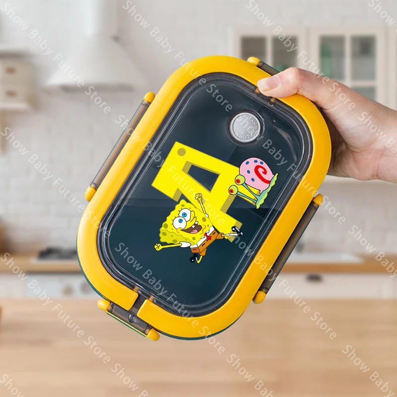 Spongebob 21ML Bento-Lunchbox für Jungen und Mädchen, Niedliche Schüler-Lebensmittelbehälter, Schulpicknick- und Essensboxen, Geburtstagsgeschenke