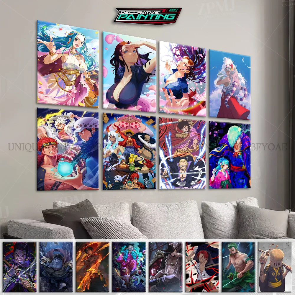 

Japanese Anime One Piece Canvas Painting Kawaii Boa Hancock Home Decor Picture Printed Poster For Living Room Wall Art No Frame