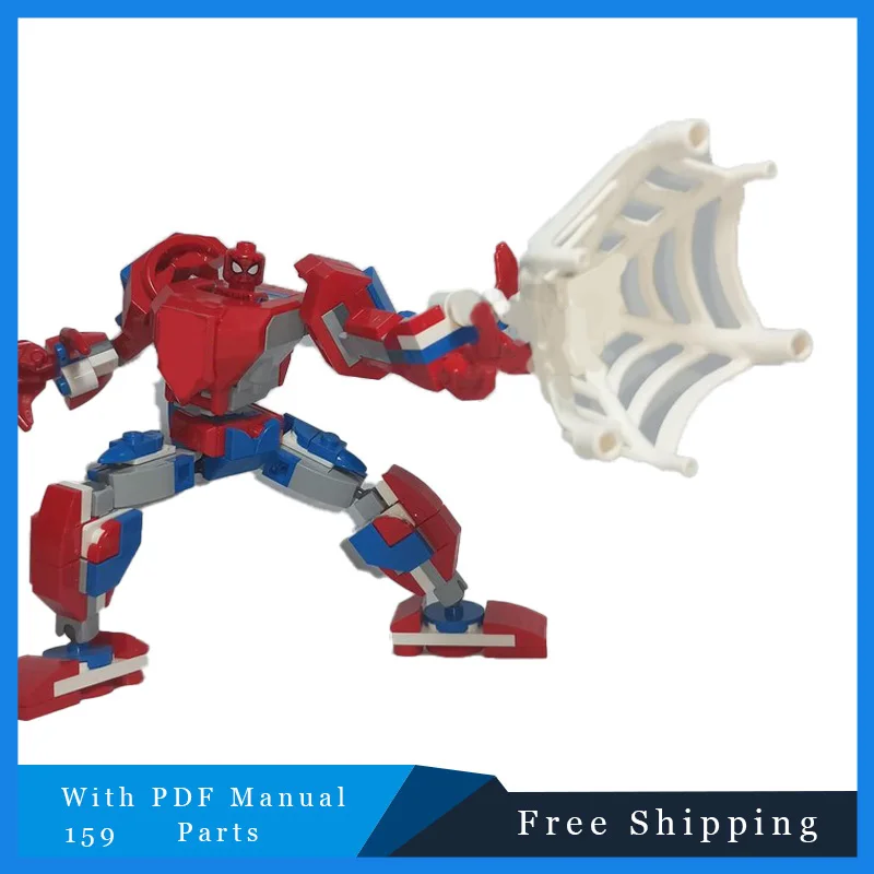 159 Parts MOC Famous Action Film Characters Model Building Block Bricks Educational Assembly DlY Toy Set Christmas Birthday Gift