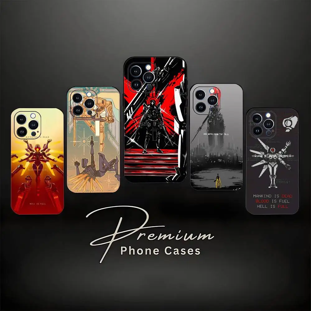 

U-Ultrakill Game Phone Case For iPhone 17,16,15,14,13,12,11 ,Pro Max,XS,X,XR,SE,Mini,8,7,Soft Silicone Black Cover