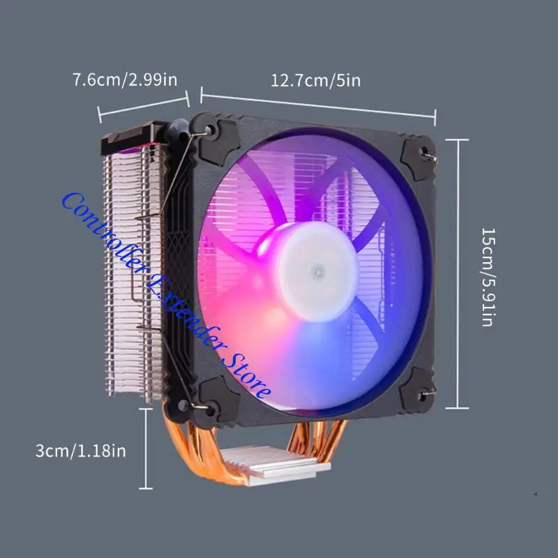 N84B Argb Computer Case Fan 4 حرارة تبريد أنابيب تبريد مروحة تبديد حرارة للألعاب كمبيوتر