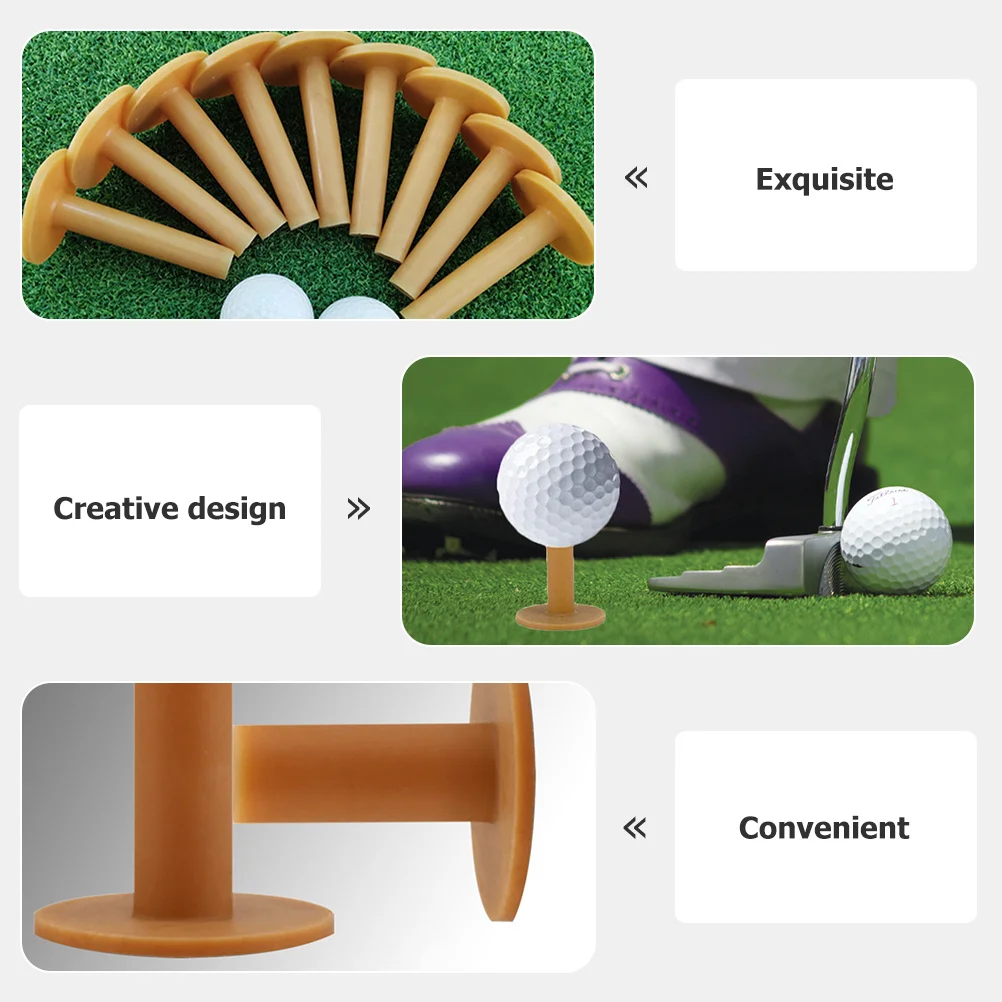 

20pcs Golf Tees High-Grade Rubber Wear-Resist Flexible Ball Stands Driving Range Practice Mat Tees For Beginners Professionals