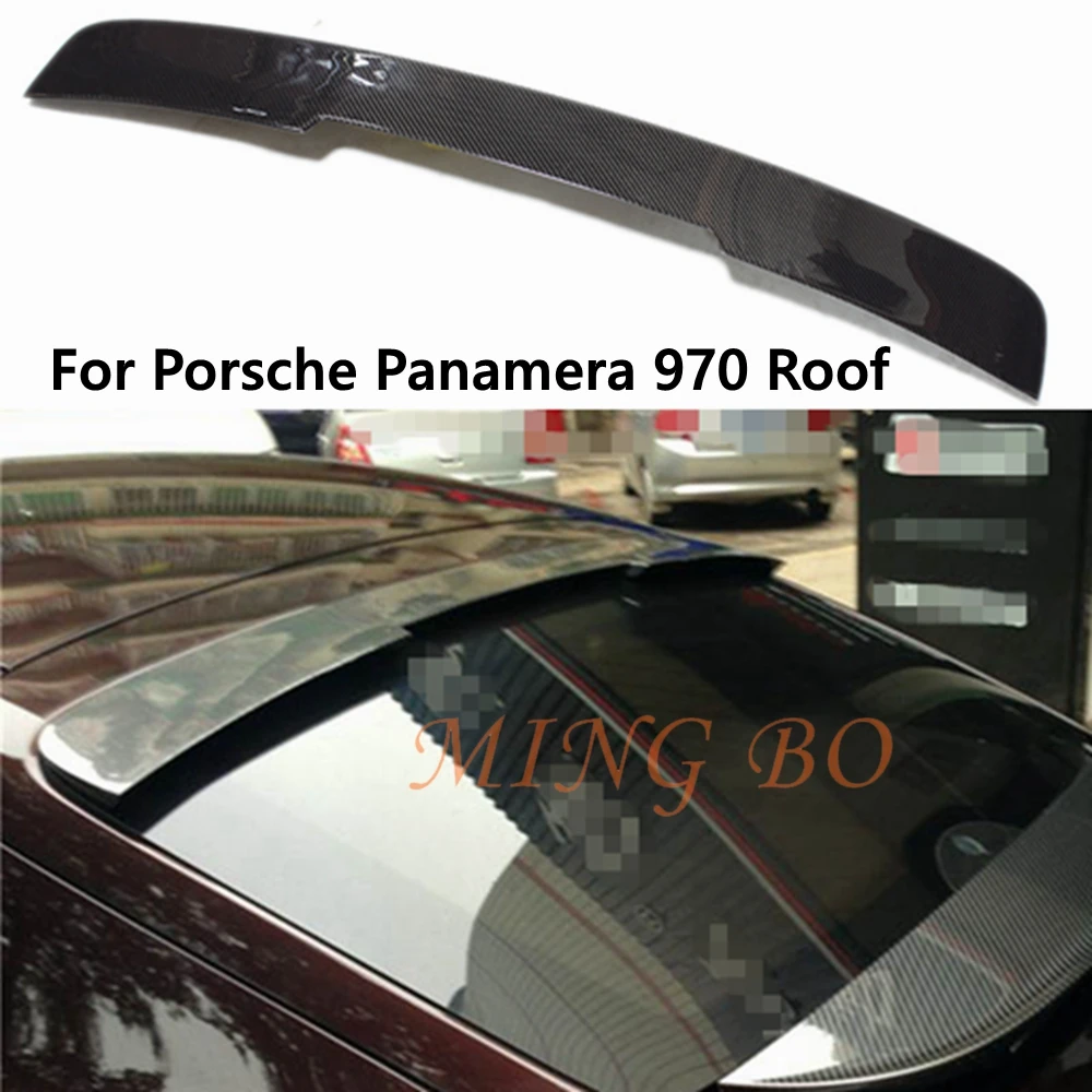 For Porsche Panamera 970 2010-2016 Real Carbon Fiber / FRP Roof Spoiler High Quality Rear Wing Trunk Top Lip Spilers