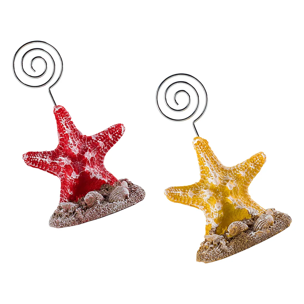 

2 PCS Multifunction Note Holder Office Computer Themed Metal Monitor Mount Resin Photo Clip