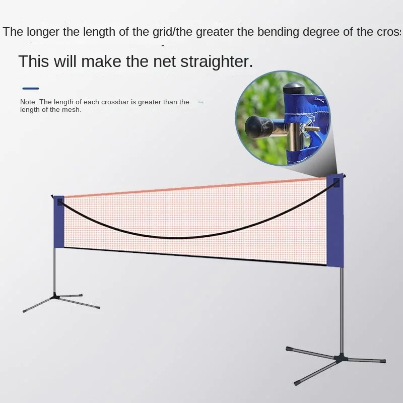 

Портативная сетка для бадминтона в помещении и на открытом воздухе, простое стандартное складное мобильное оборудование для тренировок по бадминтону