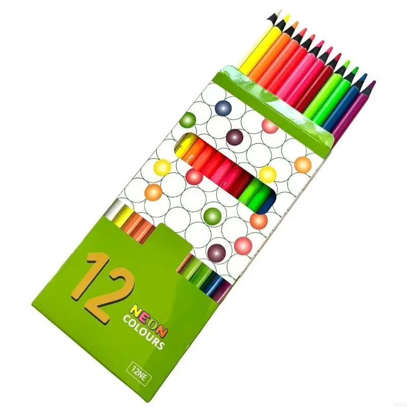 

H37B 12pieces 12 Цветные красочные карандаши для рисования, деревянный раскраска для детей раскраски, рисунок, скрапбукинг