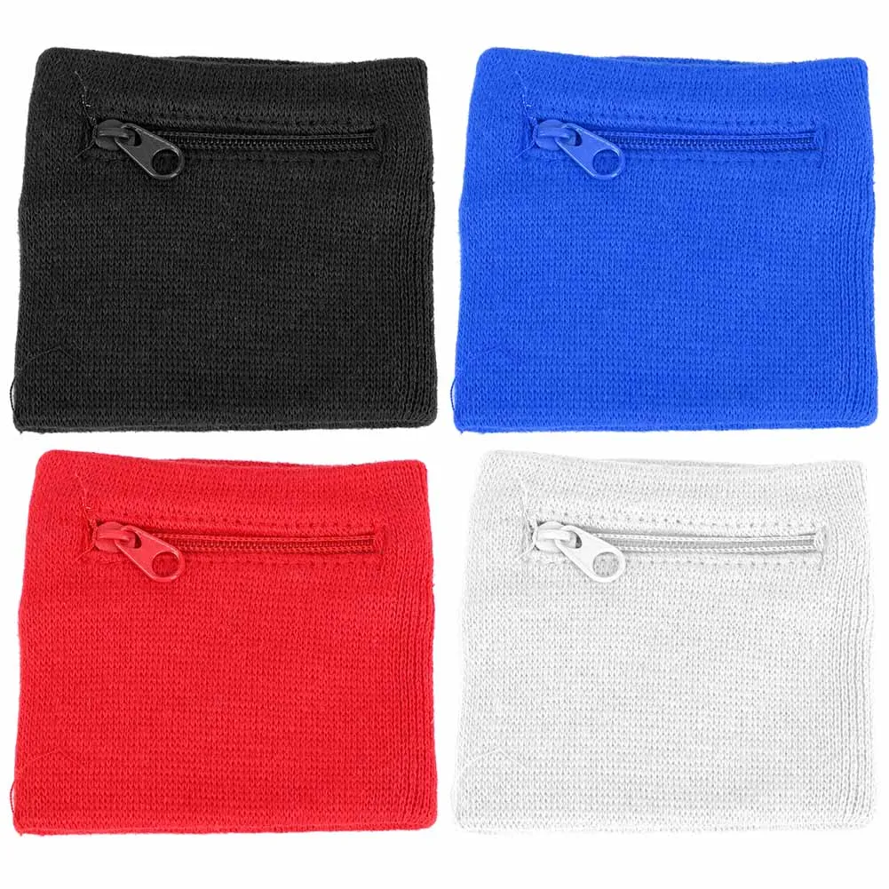 Wristband Good Elasticity Wrist/Ankle Wallet Pouch Unisex Breathable Cotton with  for Keys Storage for Sports