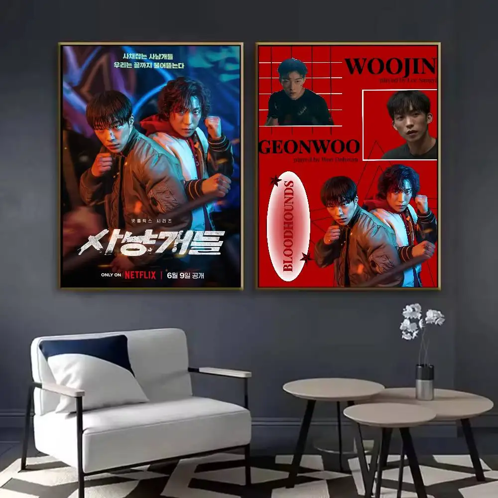 ملصق الفيلم Bloodhounds لزجة جدار الفن الطباعة مقاوم للماء غرفة المعيشة المنزلي غرفة بار ديكور جمالي