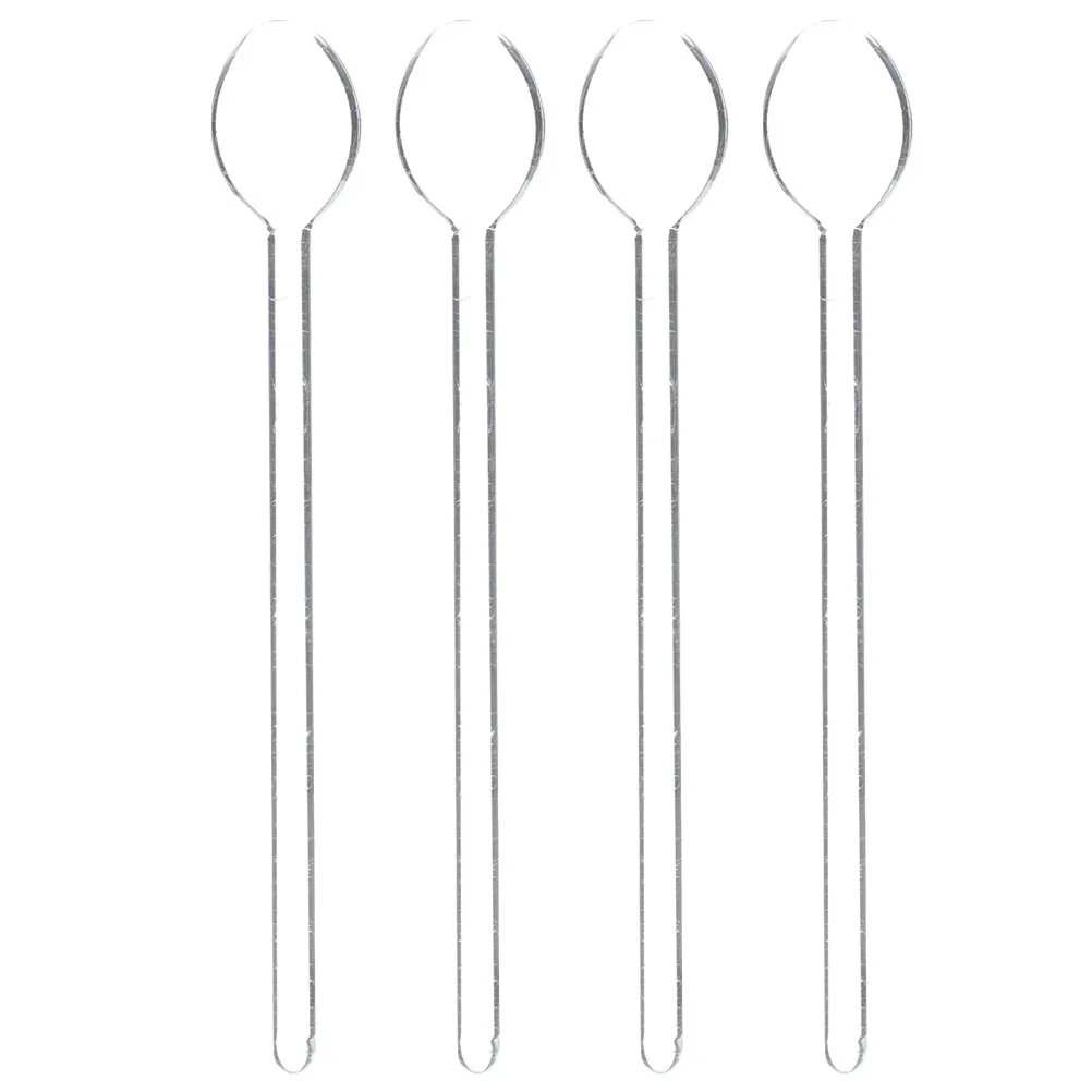 

4 Pcs Honey Mixing Stick Long Handled Glass Spoon Coffee Stirring Spoons Cooking