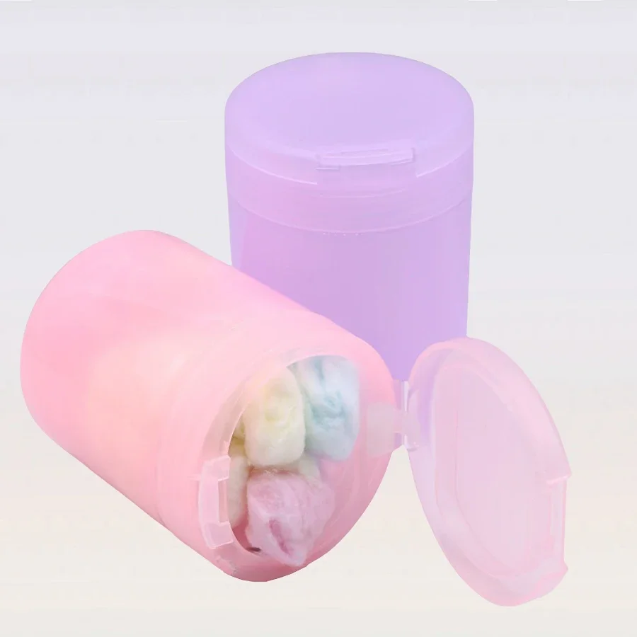 منظم كرات القطن، وسادات قطنية للأظافر، كوب تخزين مع غطاء مشبك لمزيل طلاء الأظافر، مسحات قطنية، أدوات مكياج مانيكير #1