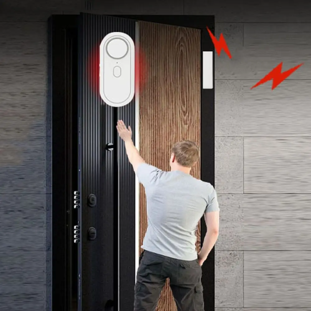 Durable 120Db Door Window Alarm Wireless White Closing Beep Reminder Multifunctional Anti Theft Alarm Living Room
