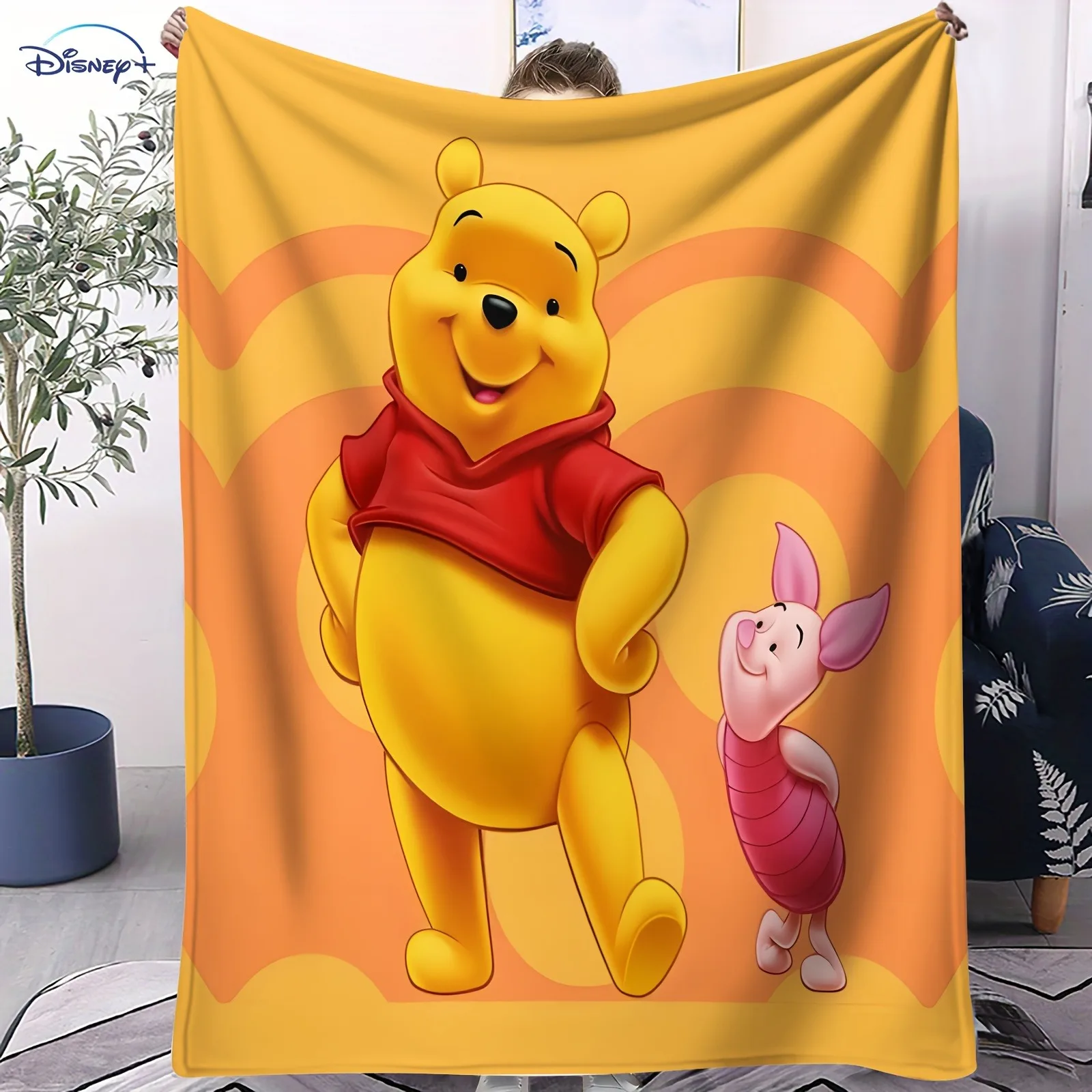 

1PC Winnie & Piglet Disney Blanket ,Multifunctional blanket suitable for home, outdoor, travel, camping, nap cover blanket.
