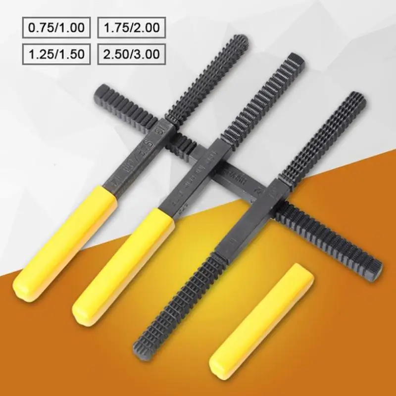 

Thread Repair File Metric Thread Restoration Repair File Cleans Damaged Threads 0.75-3 Mm Pitch Metal Hardware DIY Hand Tools