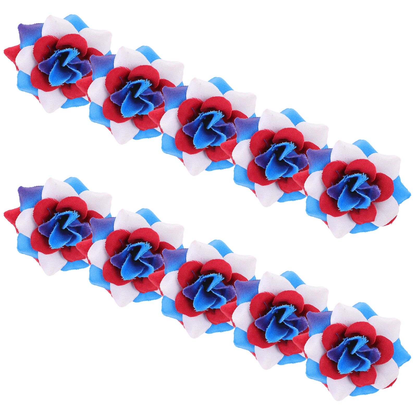 

30pcs Artificial Rose Flowers 1 8 Inch Red White Blue DIY Wreath Decor Independence Day Faux Flower Heads for Craft Wall
