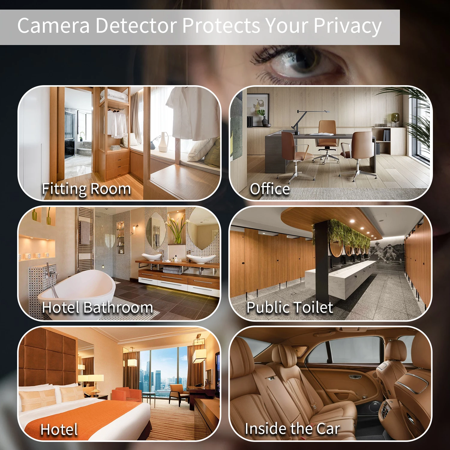 Camera Detector for Hidden Camera Portable Pinhole Hidden Lens Detect Gadget Anti-Peeping Security Protection