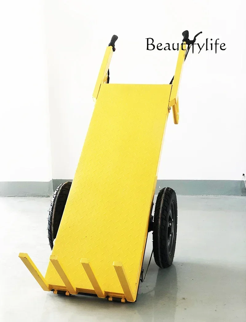 

07Electric Battery Motorcycle Flat Plate Handling Brick Pulling Power Hand Push Construction Site Construction Turnover Wheeler