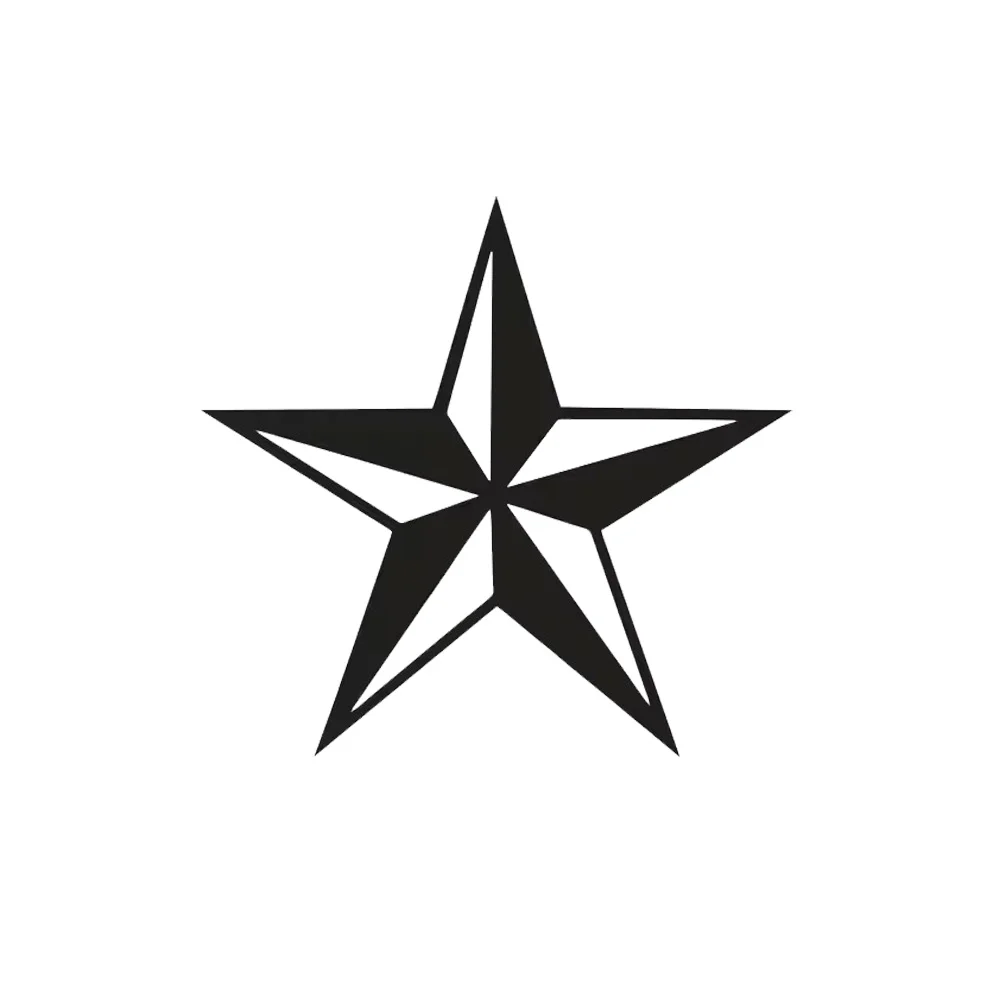 Nautical Star Sea Naval Vinyl Die Cut Car Decal Sticker Window Laptop Sticker Many Colours Choose