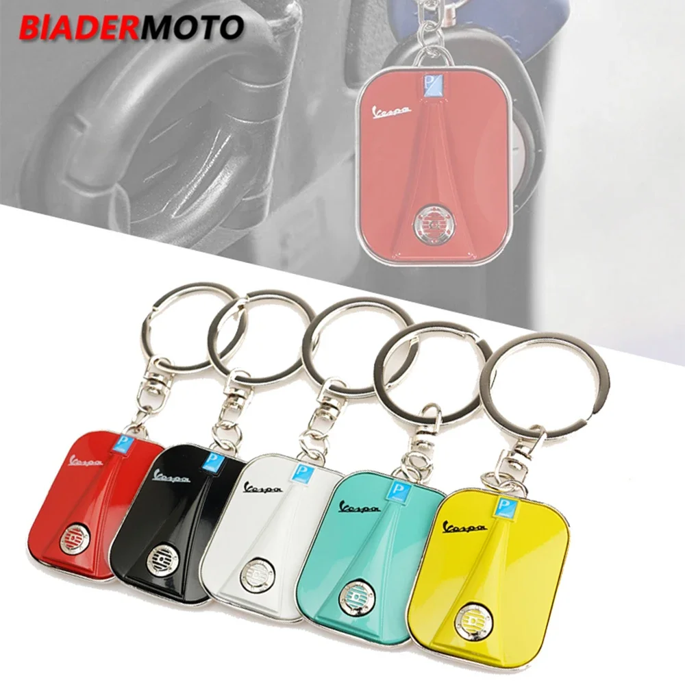 2022 New Motorcycle Chrome Keychain Zinc alloy KeyRing Key Chain For Piaggio Vespa Primavera 150 SPRINT 150 GTS 300 ie LXV 125