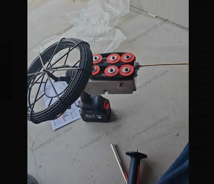 Electrician 21V Brushless Lithium Battery Threading Machine - Charging Pipe Electric Wire Pulling Tool for Professional Use