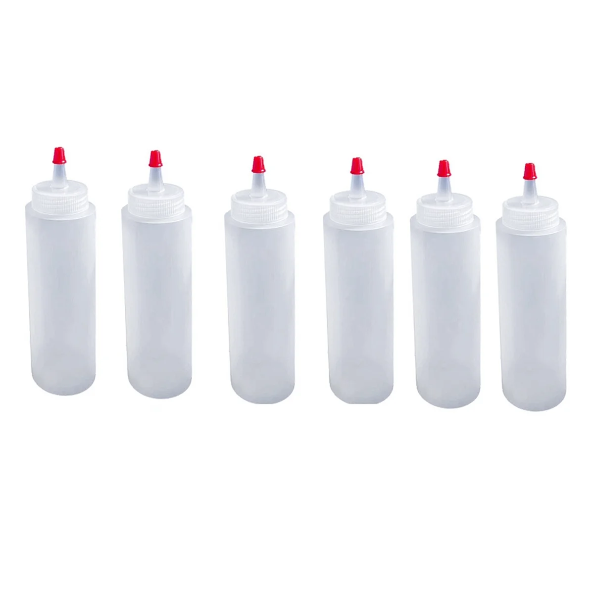 12Pcs 16 Ounce Plastic Squeeze Condiment Bottles with Red Tip Cap Squirt Bottle for Ketchup,BBQ, Sauces, Arts and Crafts